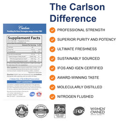 Carlson Elite DHA teaspoon measure, ideal for accurate, consistent DHA supplementation.