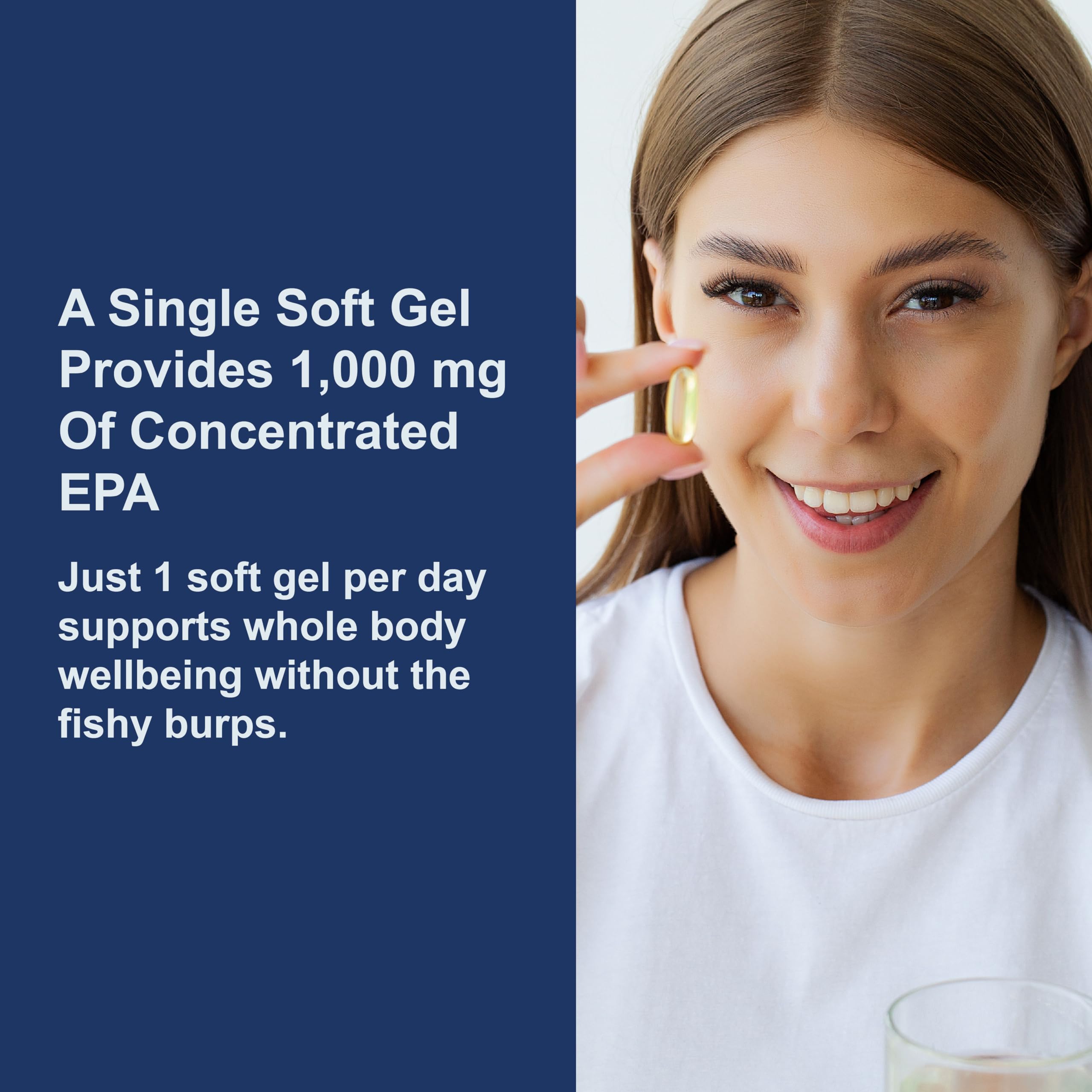 Carlson Elite EPA Gems softgels in bottle convey convenient daily intake