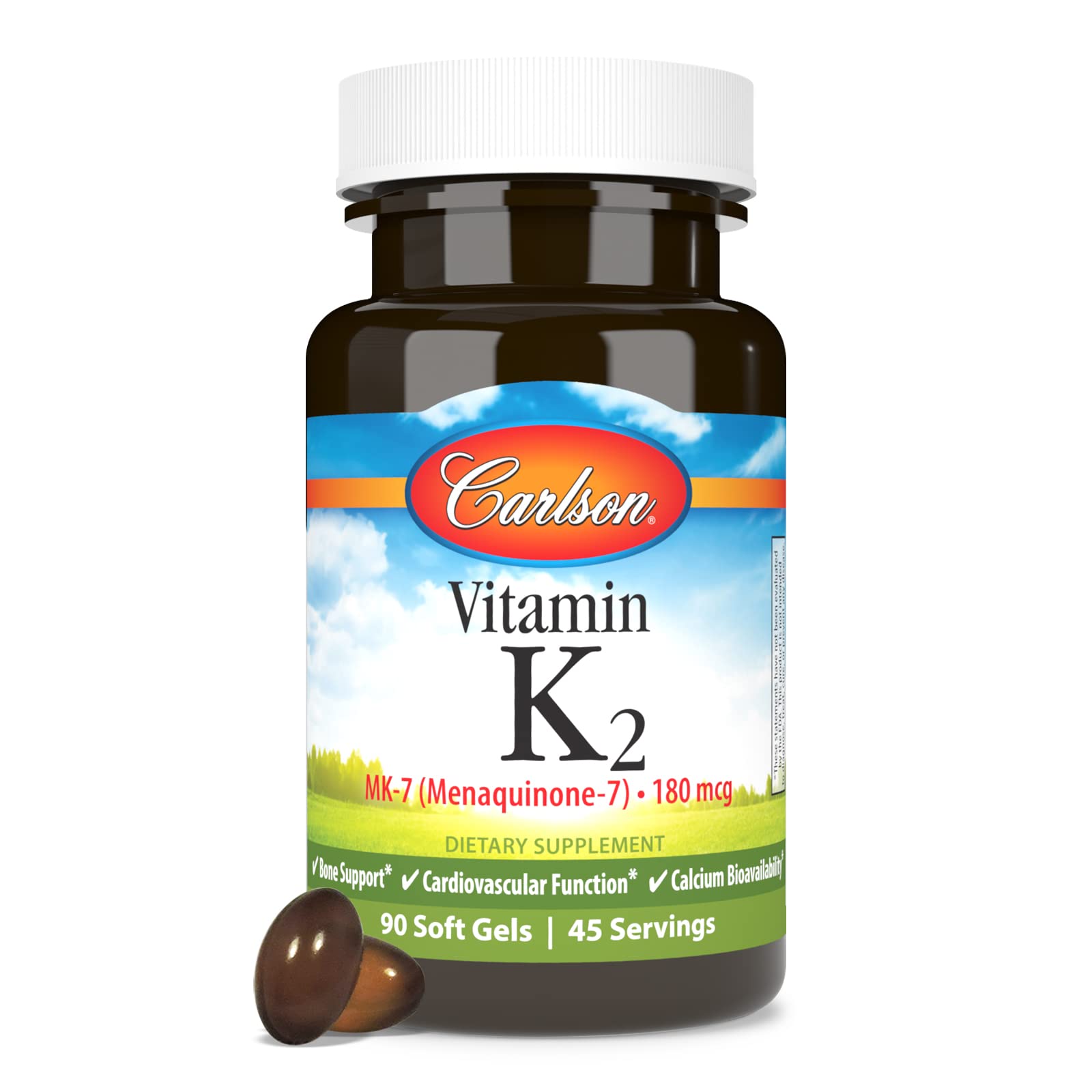 Carlson bottle with FDA-registered lab testing for potency and quality.
