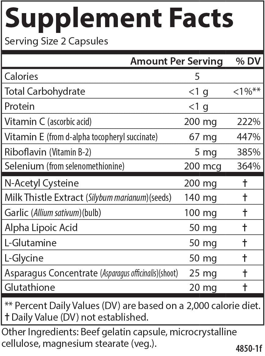 Carlson Glutathione Booster bottle cap closeup, quality for immune support