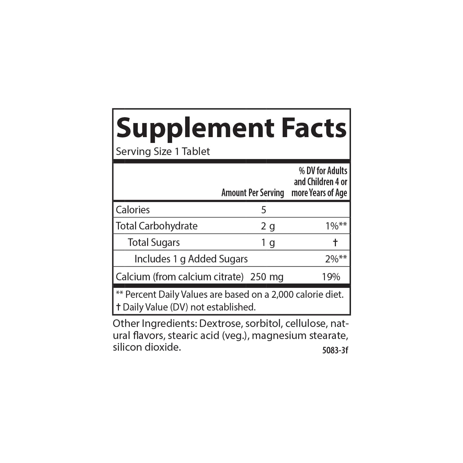 Carlson vanilla chewable tablet close-up for easy daily intake