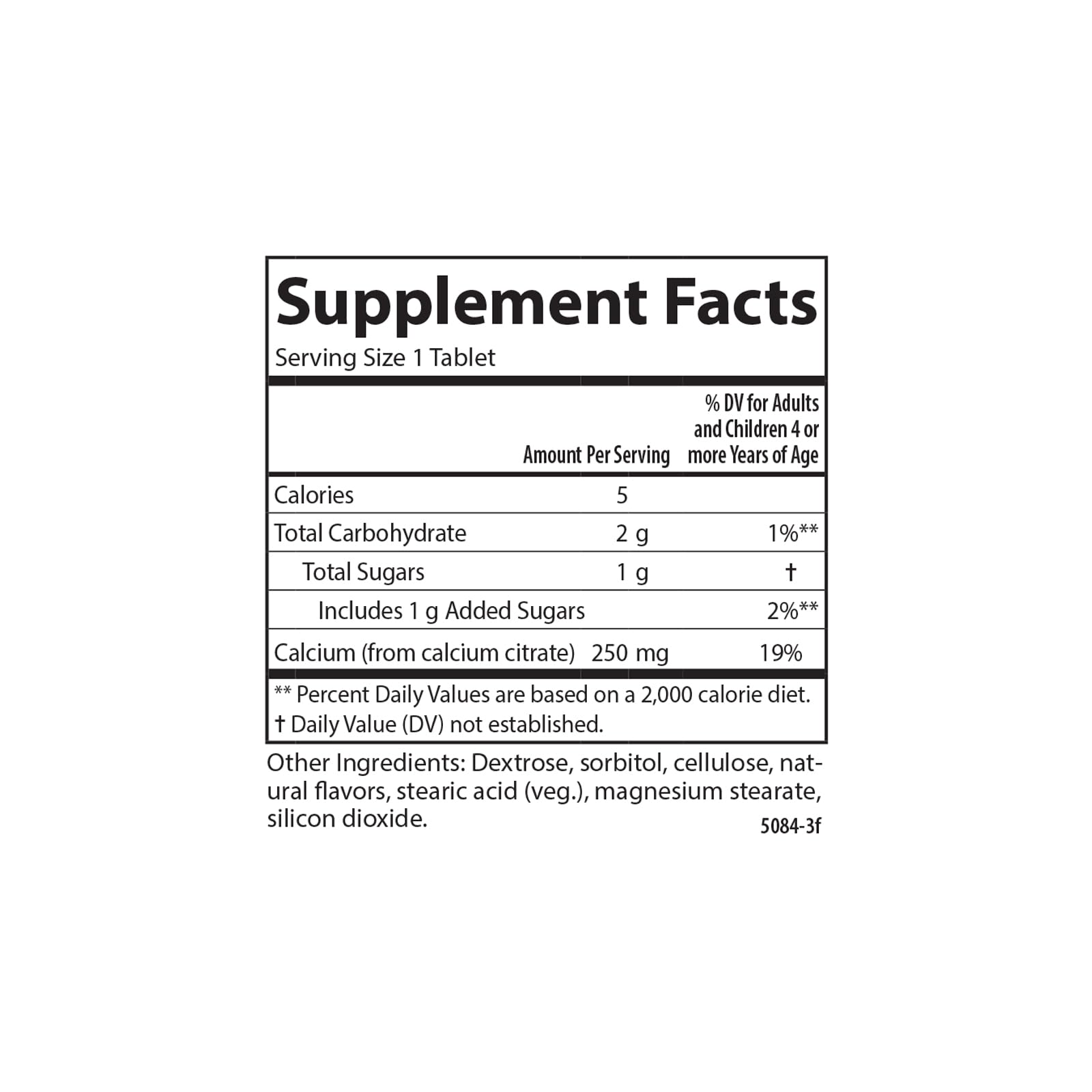 Carlson Kids Chewable Calcium vanilla tablet closeup for tasting-friendly supplementation.