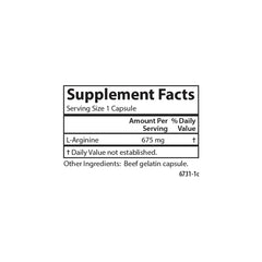 Carlson L-Arginine capsules inside bottle ready for daily use supporting circulation.