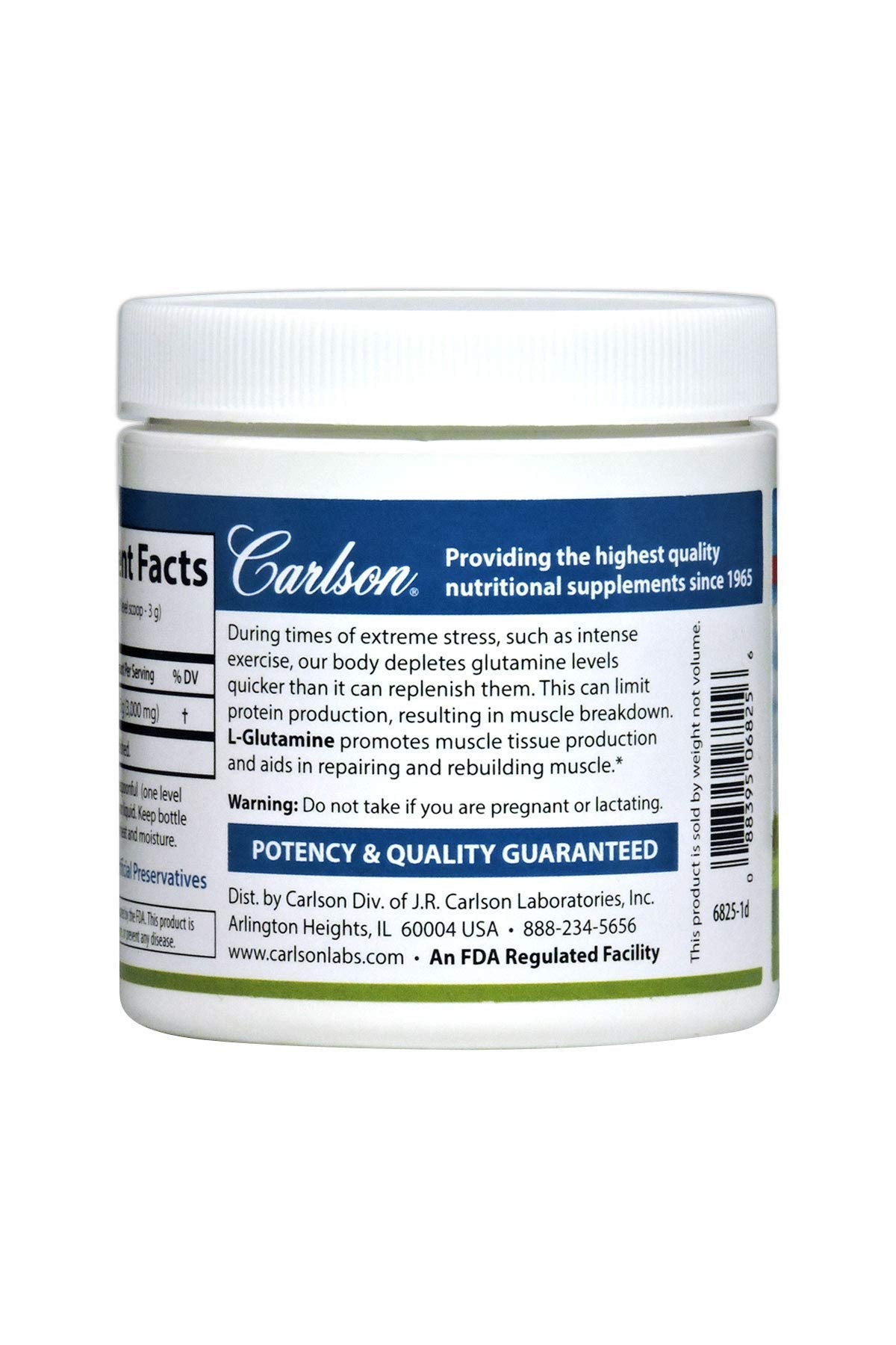 Pack of two Carlson L-Glutamine bottles ready for ongoing use.