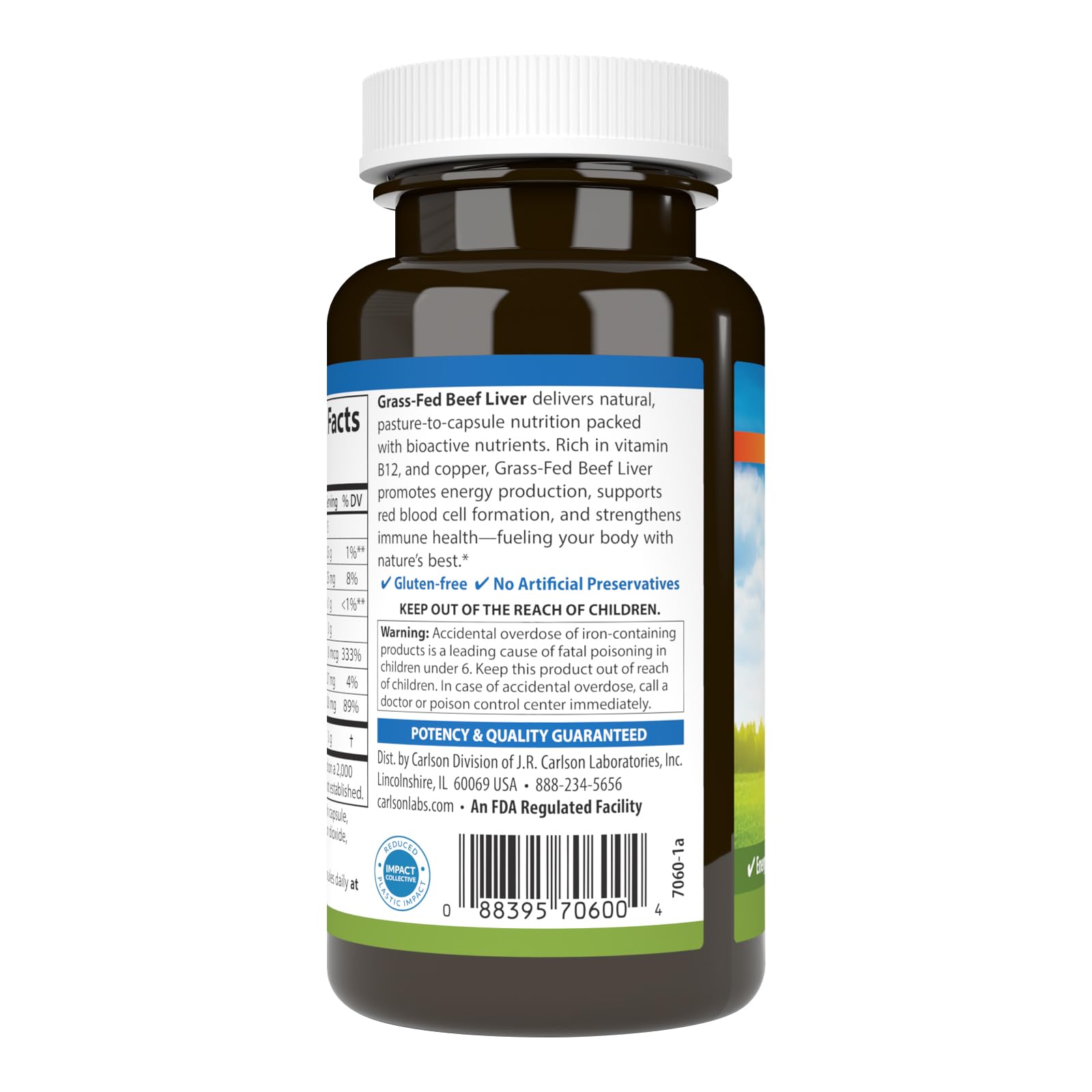 Carlson lab-tested potency seal on packaging ensuring quality.