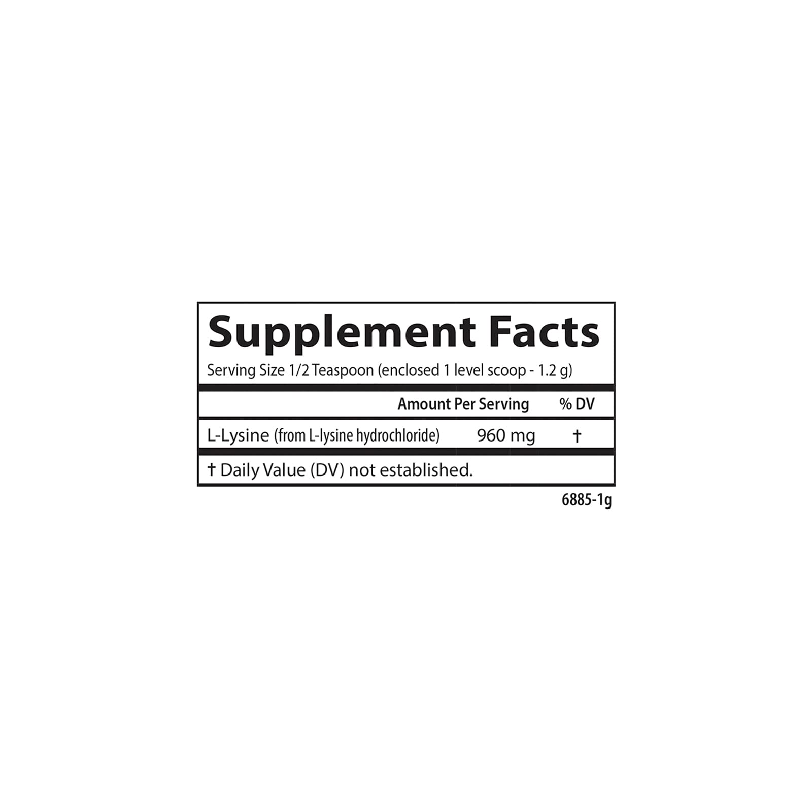 Carlson L-Lysine Powder jar pour for convenient serving