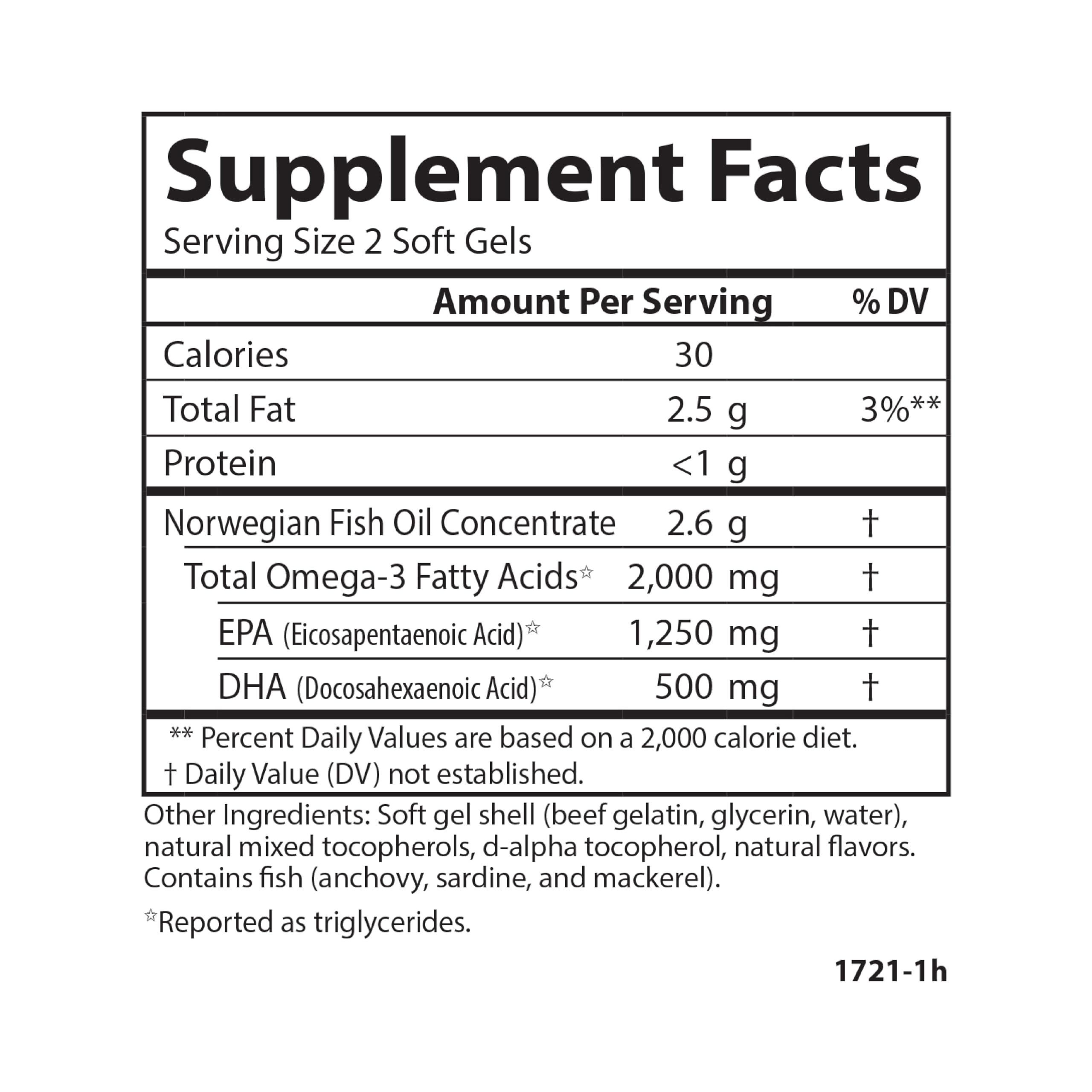 Carlson Maximum Omega 2000 bottle on kitchen counter for daily routine.