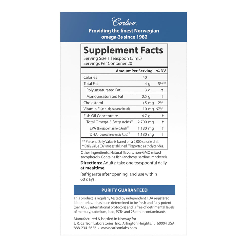 Carlson Med Omega Lemon-Lime pour shot, evoking easy daily dosing