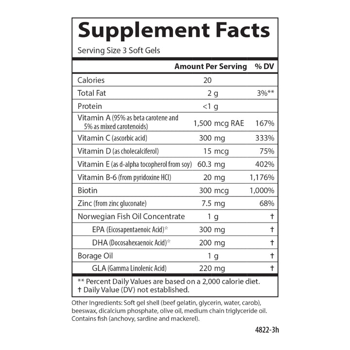 Carlson Moistur-eyes omega 3 rich capsule indicative of EPA DHA benefits