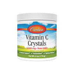 Carlson Non-GMO Vitamin C Crystals in a 6oz bottle ready to mix.