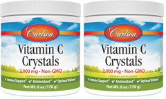 Carlson Labs Non-GMO Vitamin C Crystals in jar for easy daily mixing