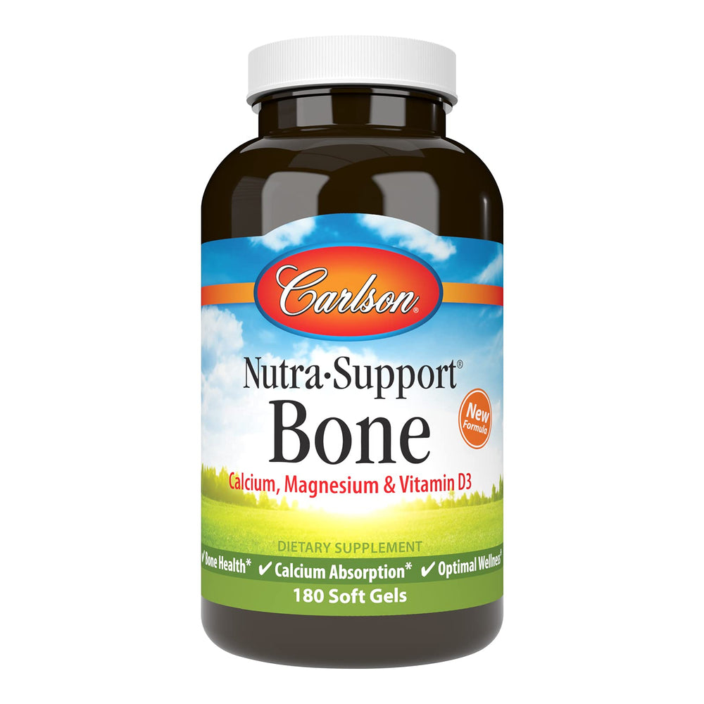Carlson Nutra-Support Bone bottle with softgels for daily calcium
