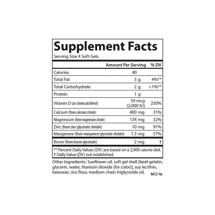Carlson Nutra-Support Bone bottle pouring softgels