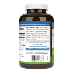 Label close-up displaying Carlson Nutra-Support potency and packaging details.