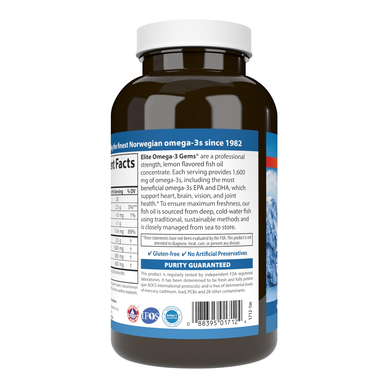 Carlson Omega-3 Gems softgels lemon close-up highlight easy ingestion.