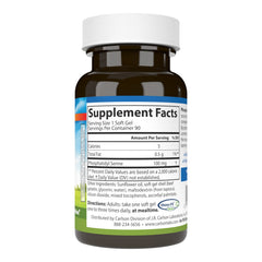 Carlson PS 100mg label highlights potency and quality