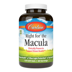 Carlson Right for The Macula bottle front supports daily eye comfort during screen use