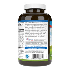 Carlson Right for The Macula capsules close-up emphasizes easy daily softgel intake