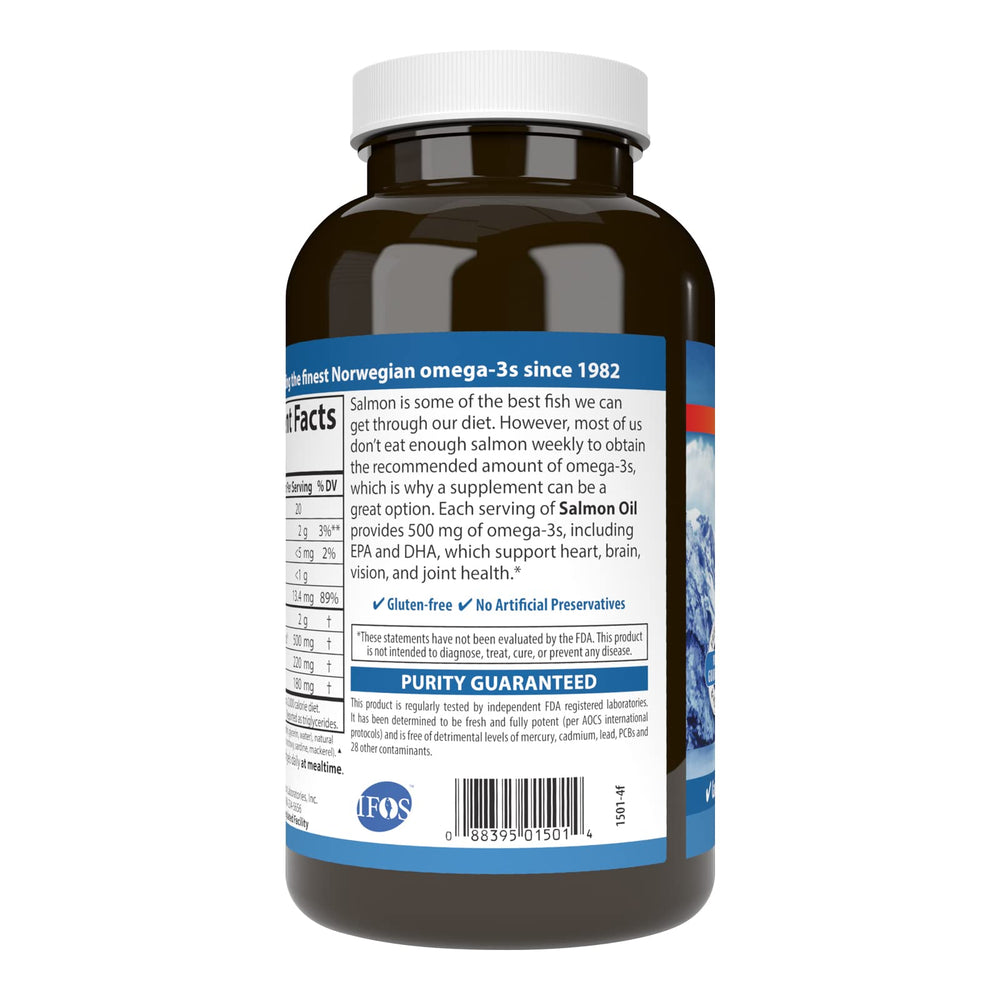 Carlson Salmon Oil wild caught in Norway supports purity and sustainability