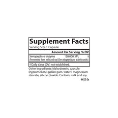 Carlson Serrapeptase bottle and glass suggest trusted, easy daily supplementation.