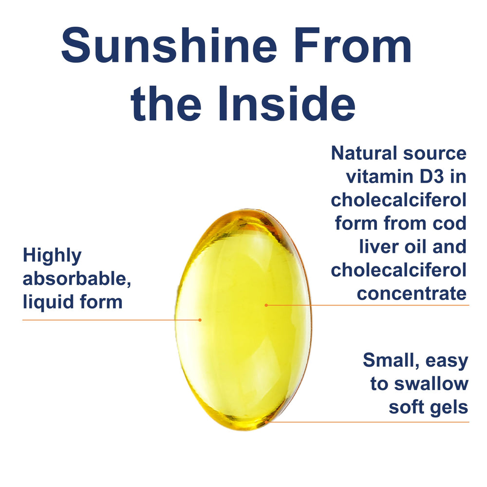 Close-up of Carlson Solar D Gems softgels in lemon flavor