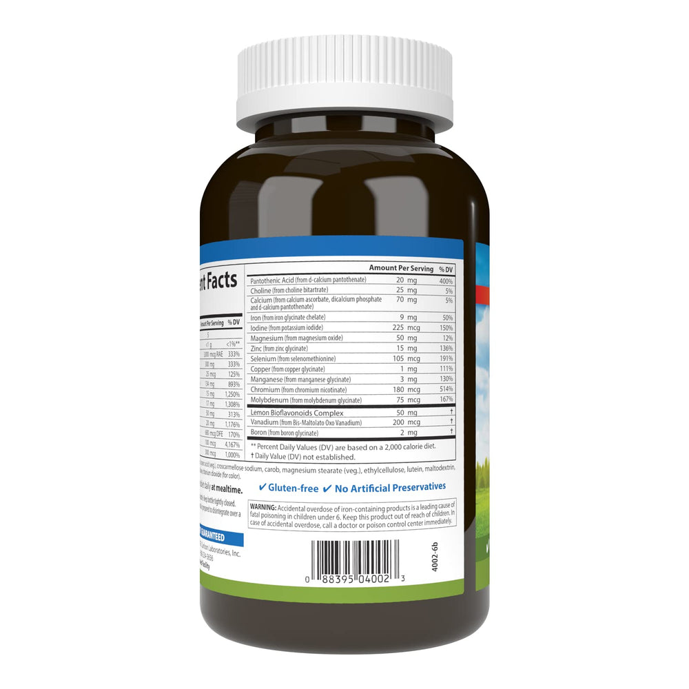 Carlson Super 1 Daily ingredients label visible for comprehensive nutrient information.