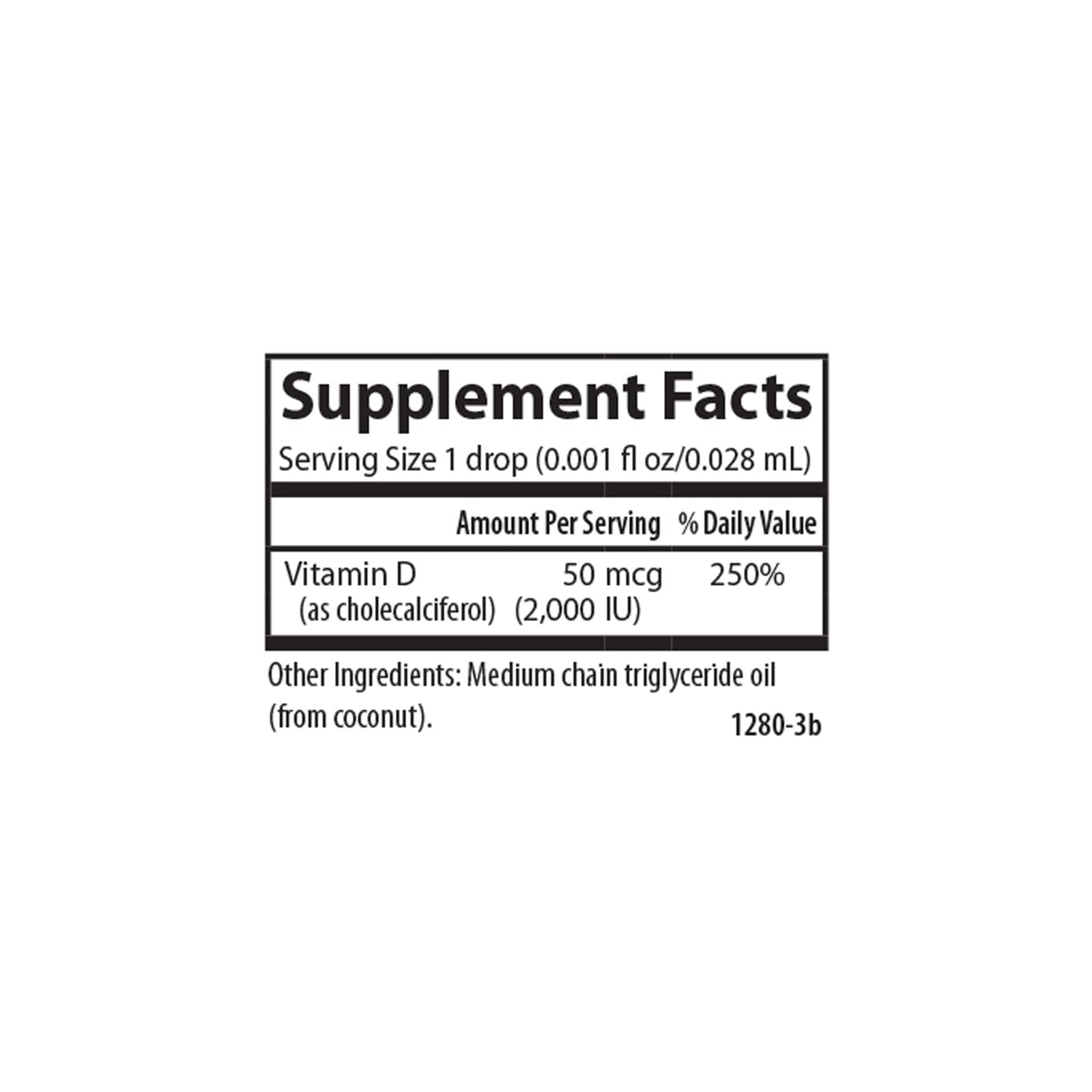 Carlson Super Daily D3 label closeup with dosage information
