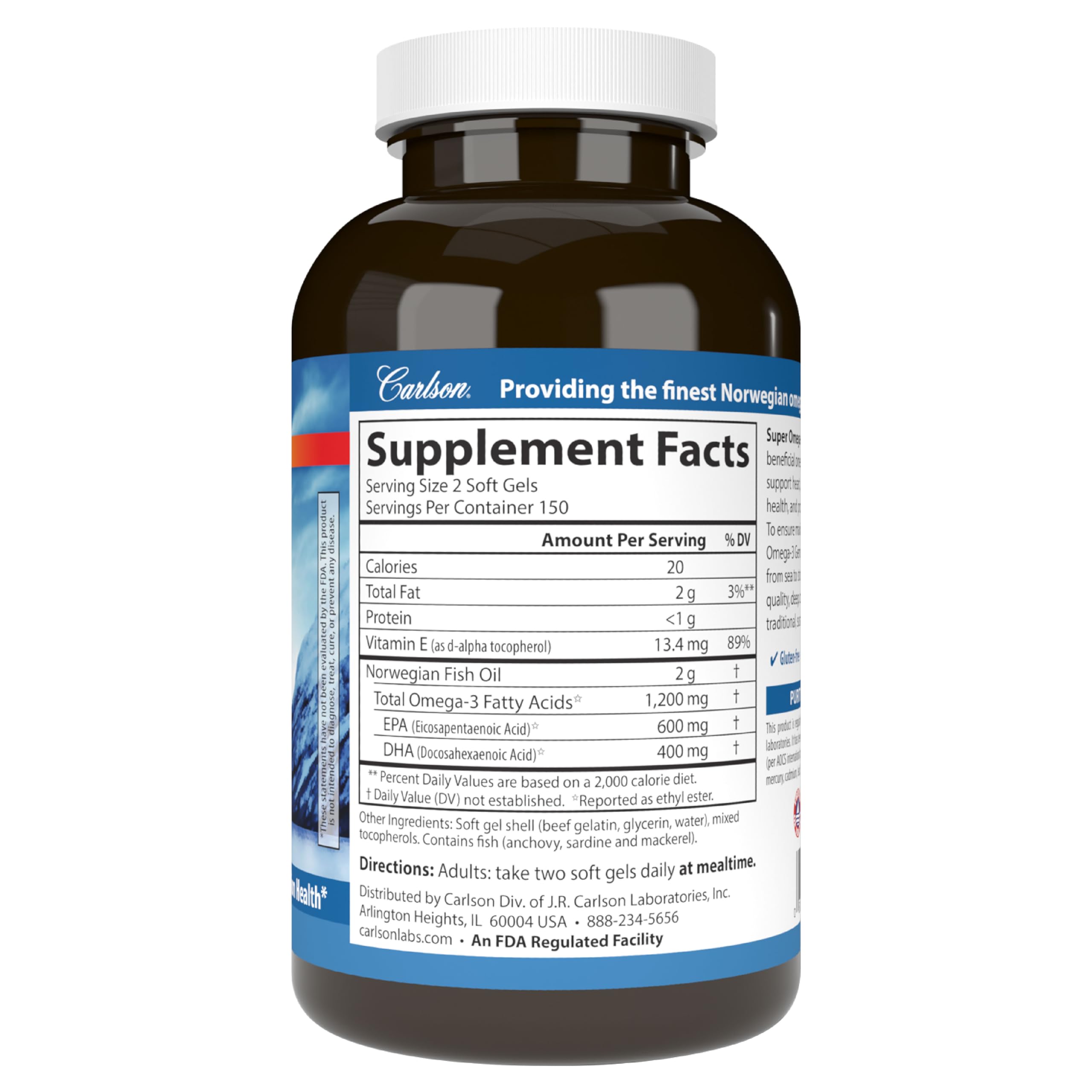 Carlson Super Omega-3 Gems daily use scene, suggesting ongoing heart and brain wellness.