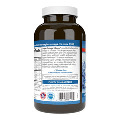 Carlson Omega-3 Gems label emphasizes wild-caught, sustainably sourced ingredients.
