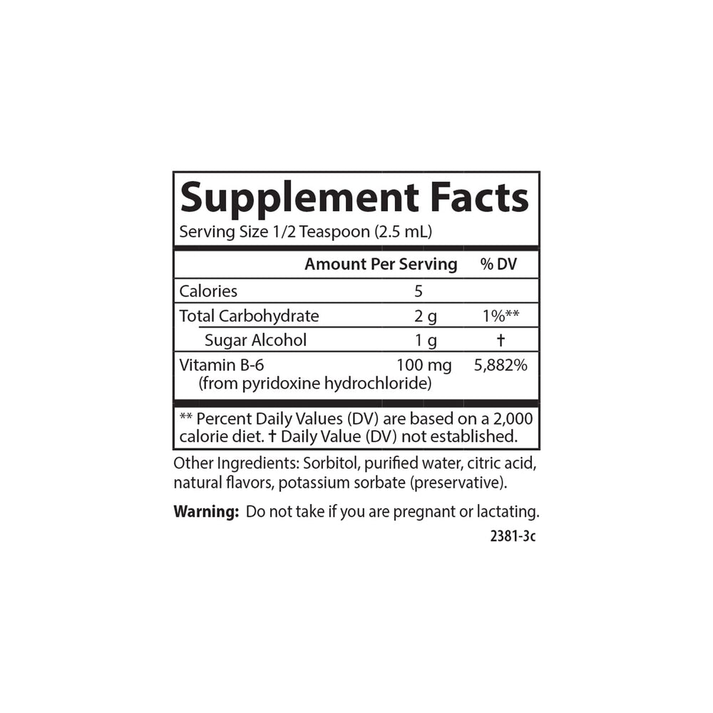 Carlson Vitamin B-6 Liquid measuring spoon for precise dosing