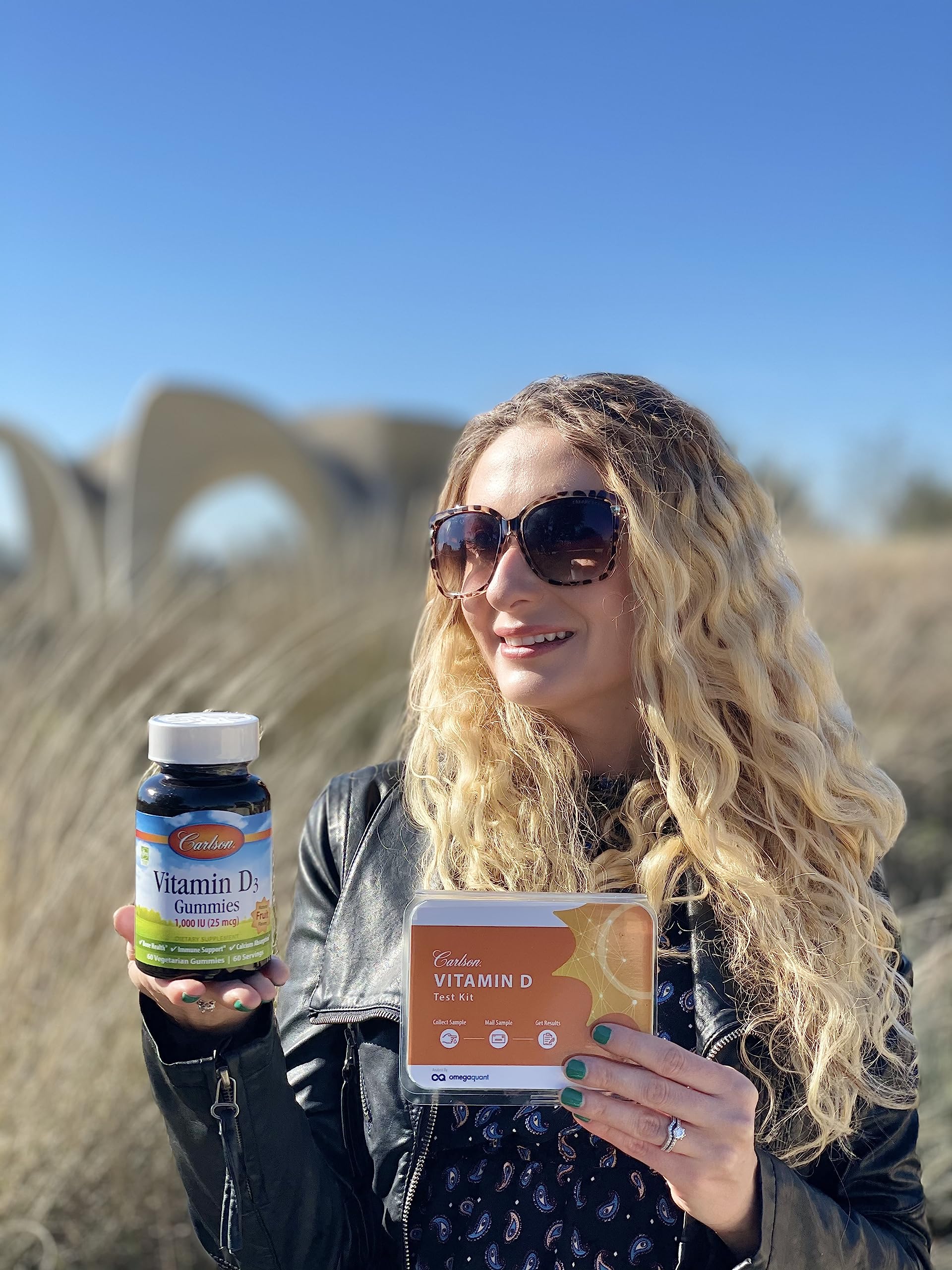 Close-up of Carlson Vitamin D3 Gummies texture and fruity chew