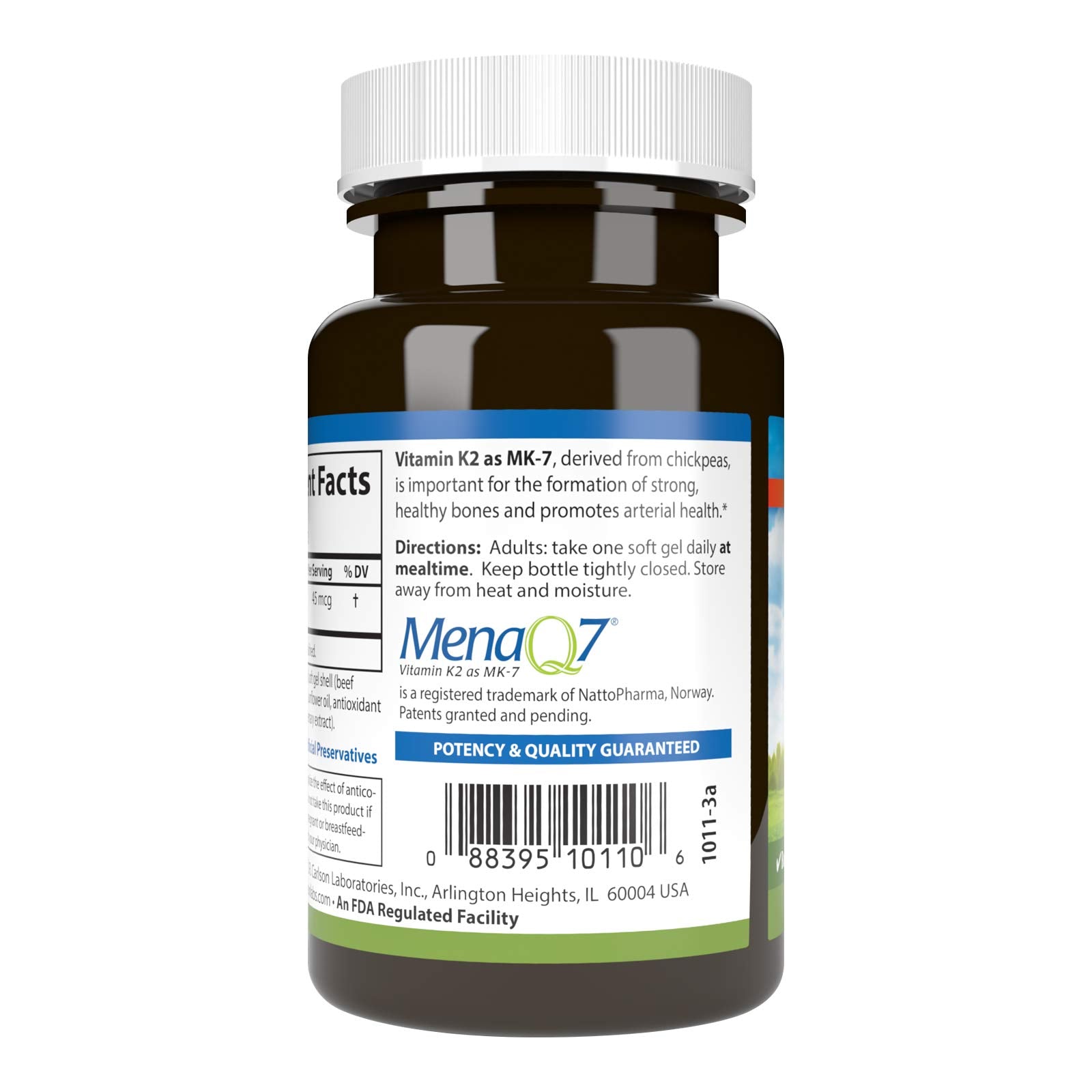 Two Carlson Vitamin K2 MK-7 bottles displayed in packaging.