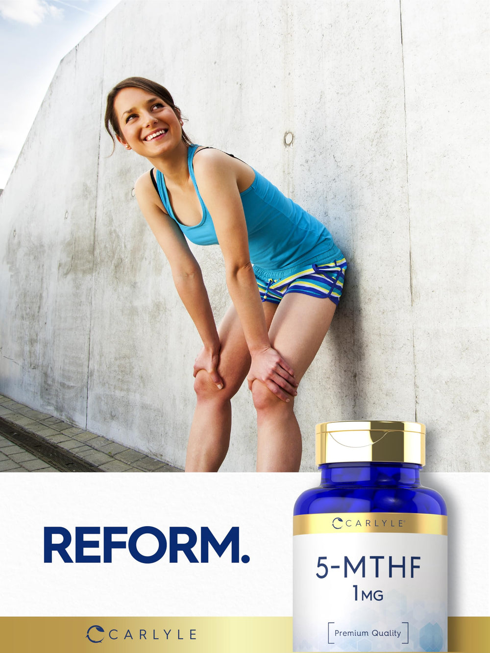 Carlyle 5-MTHF label nutrition close-up notes folate form.