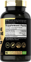 Carlyle L-Arginine L-Citrulline bottle label close-up highlighting non-GMO and gluten-free