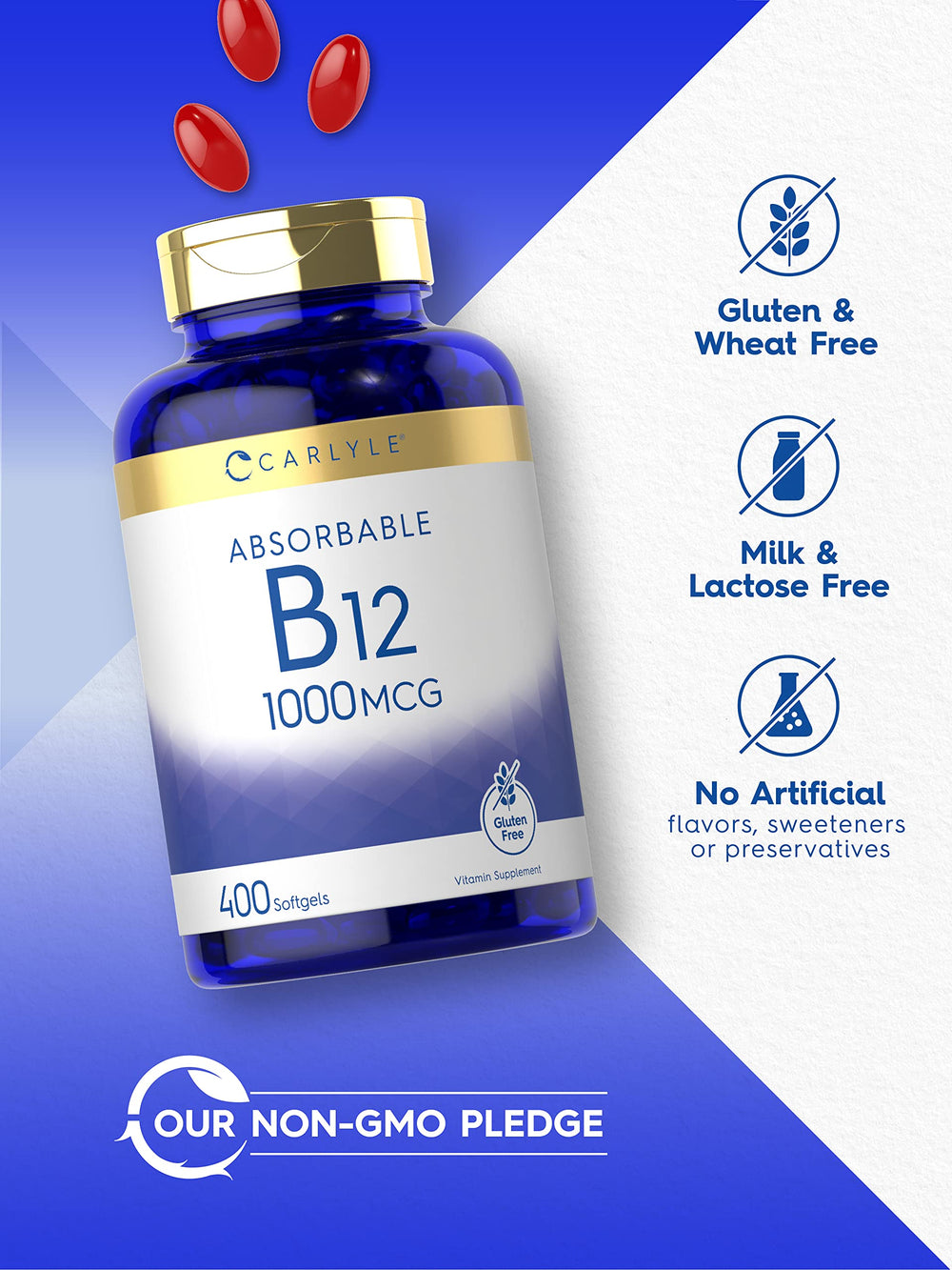 Open Carlyle B12 bottle for convenient daily use