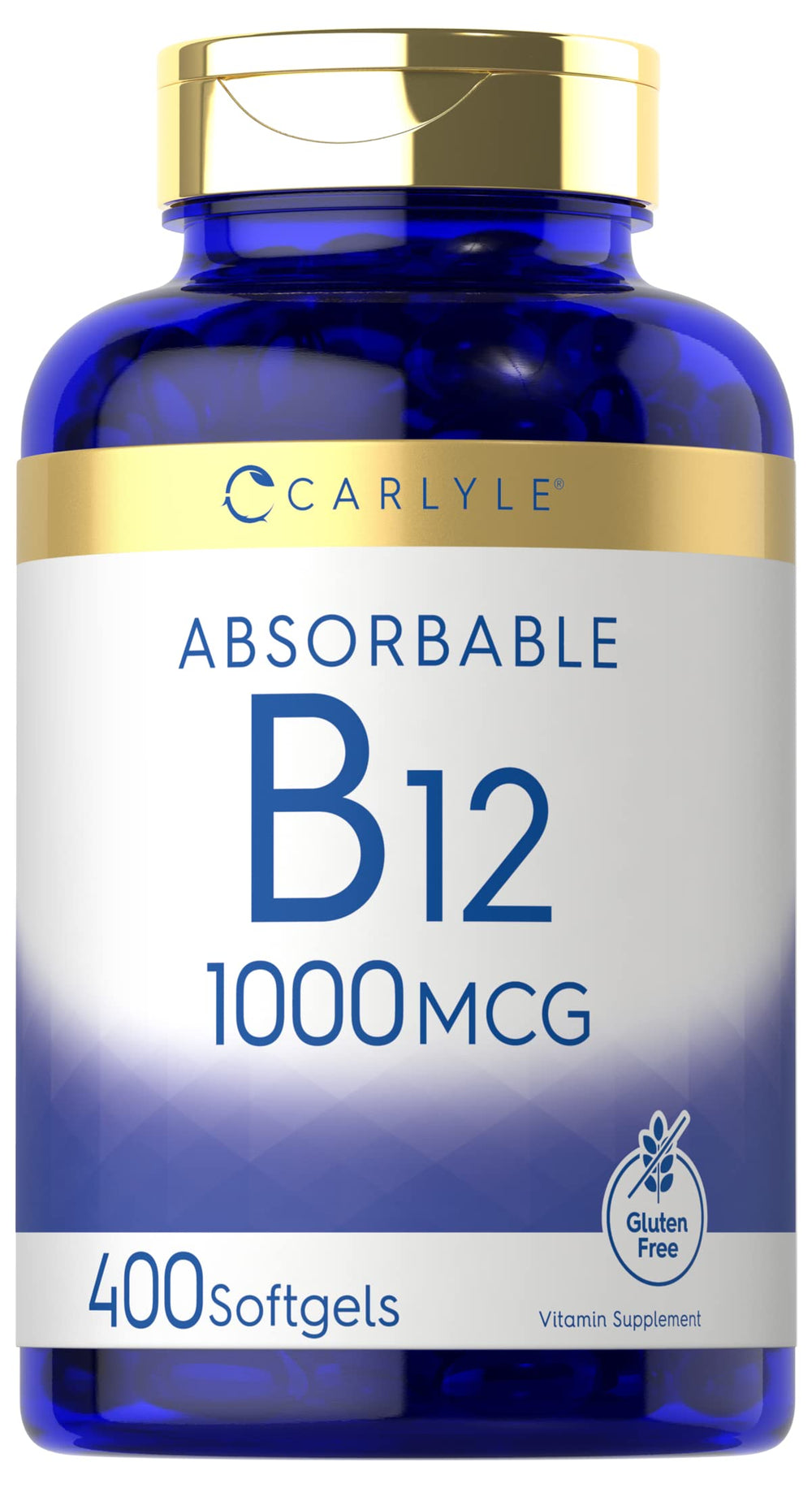 Carlyle B12 1000 mcg softgels bottle for daily nutrition support