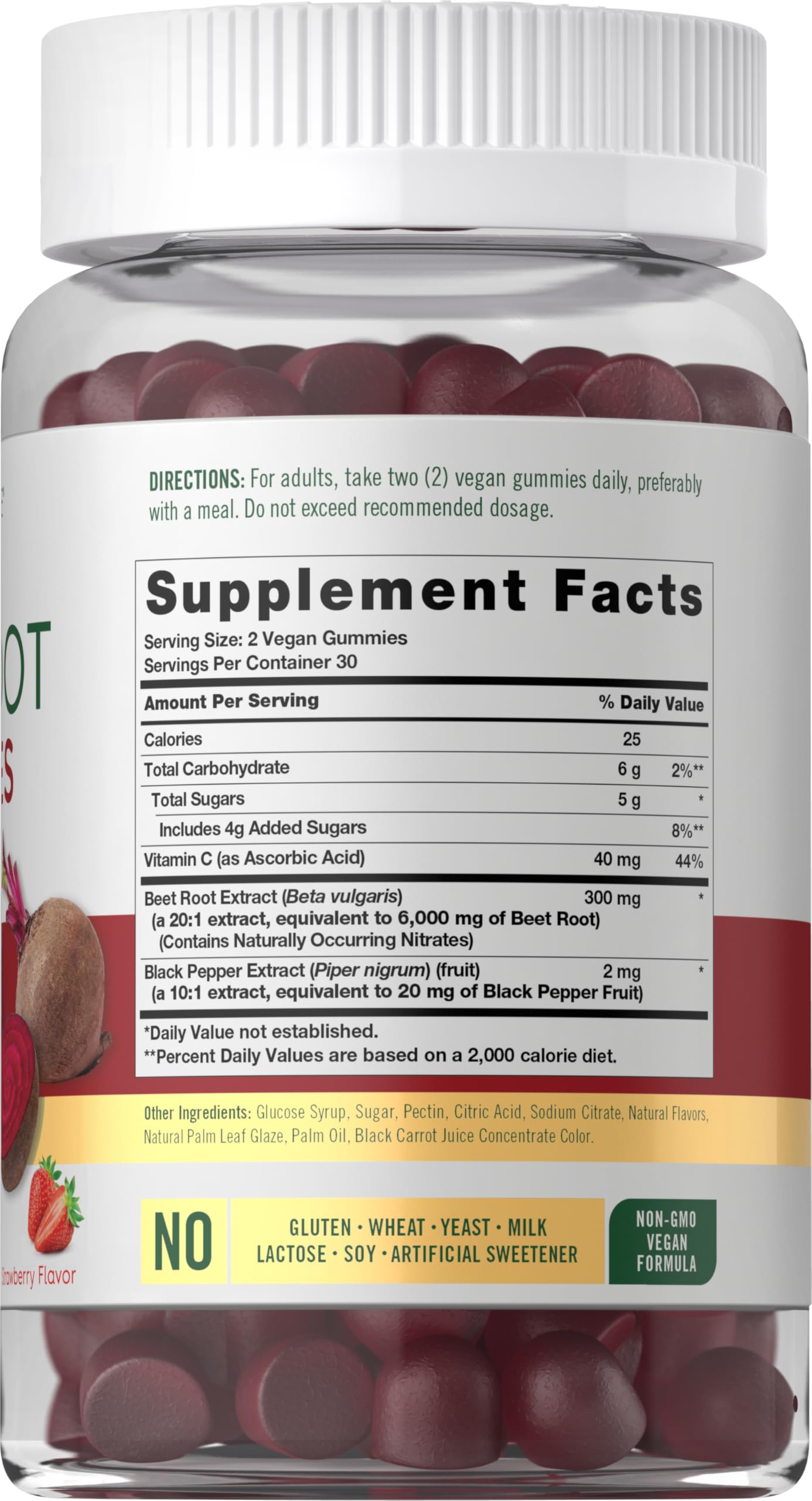 Carlyle Beet Root Gummies close-up, chewy texture ideal for daily snacking.