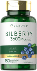 Carlyle Bilberry Extract Capsules bottle with capsules for daily wellness.