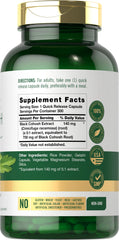 Carlyle Black Cohosh capsules closeup: shows high-quality capsule details for trust.