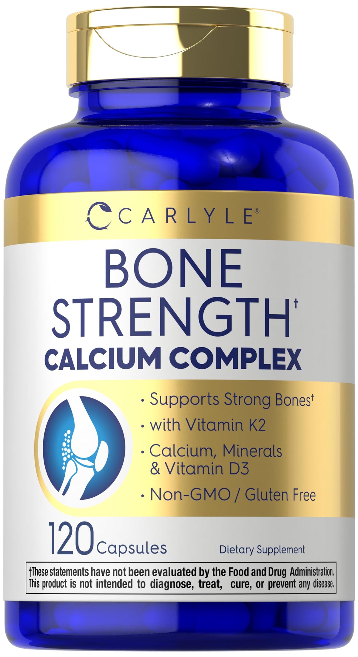 Carlyle Bone Strength bottle with capsules for daily bone nutrition