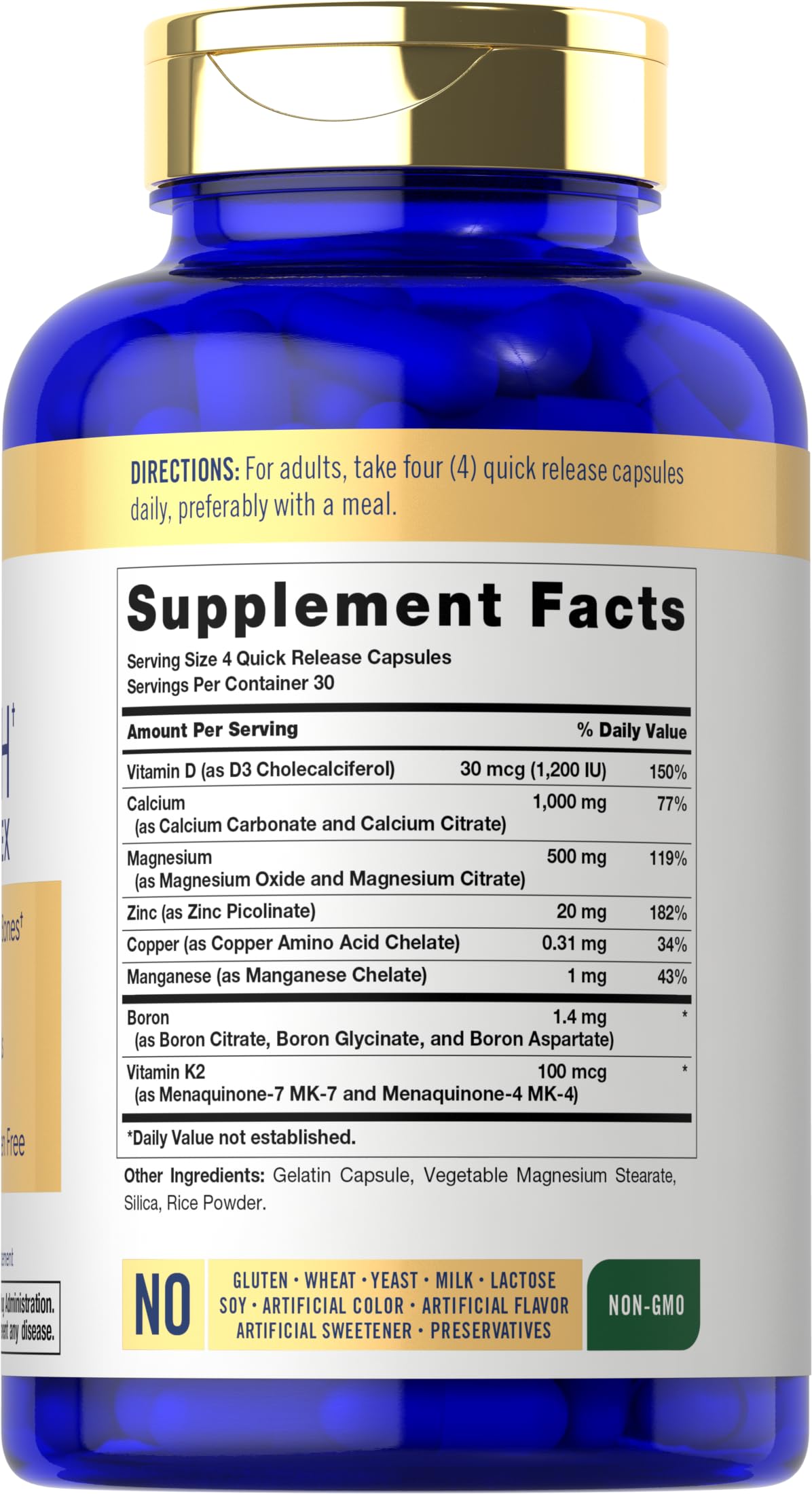Carlyle Bone Strength capsules close-up highlighting quick-release delivery