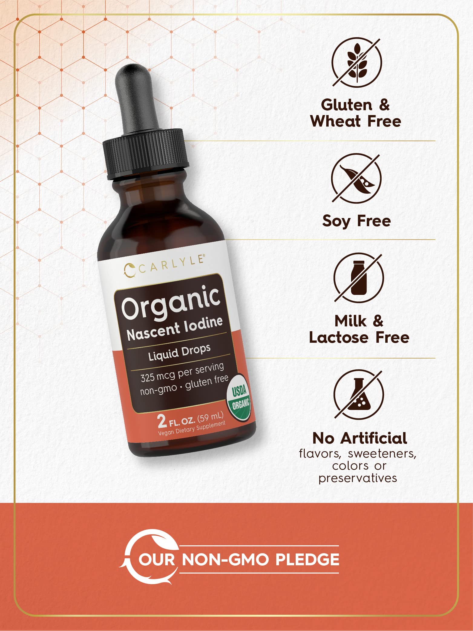 Carlyle branding and lab tested seal signaling trusted ingredients