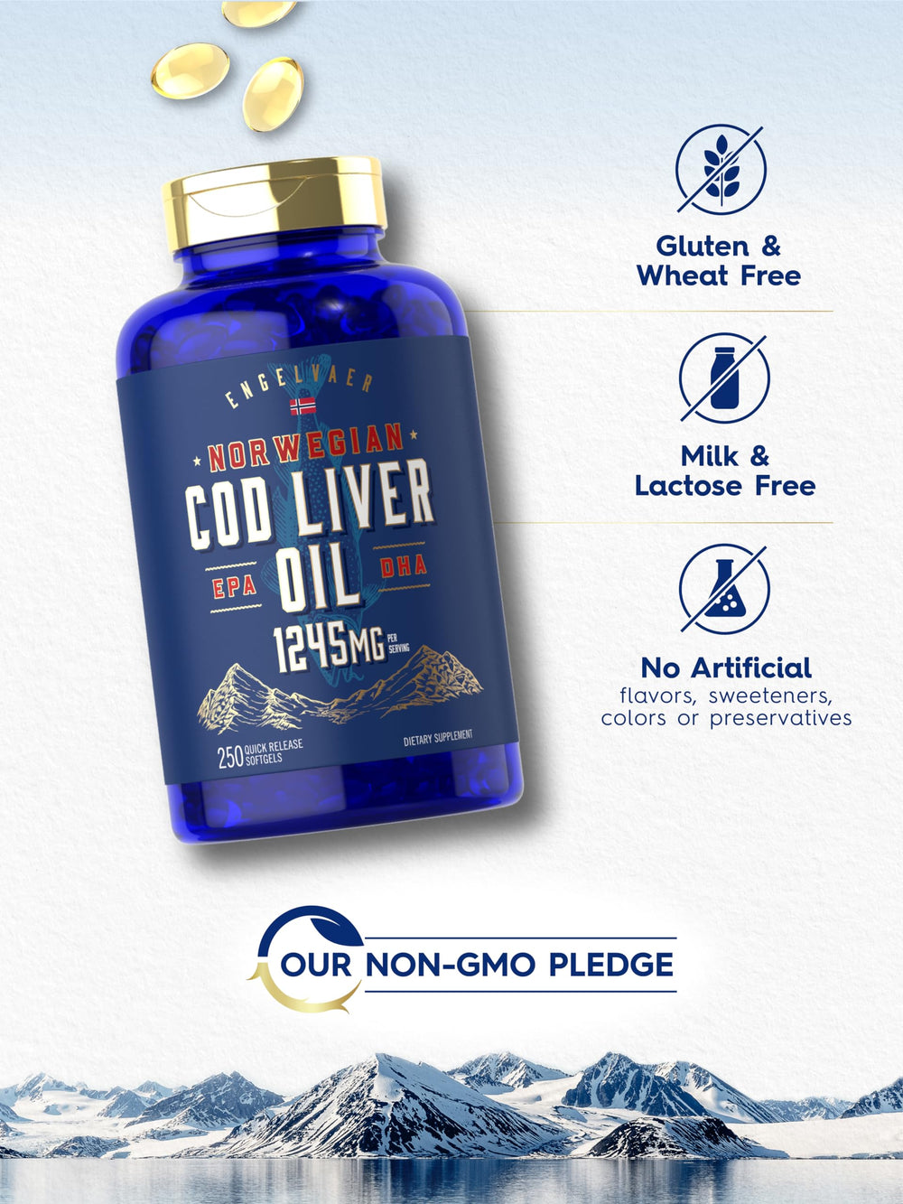 Omega-3 EPA and DHA present in Carlyle softgels