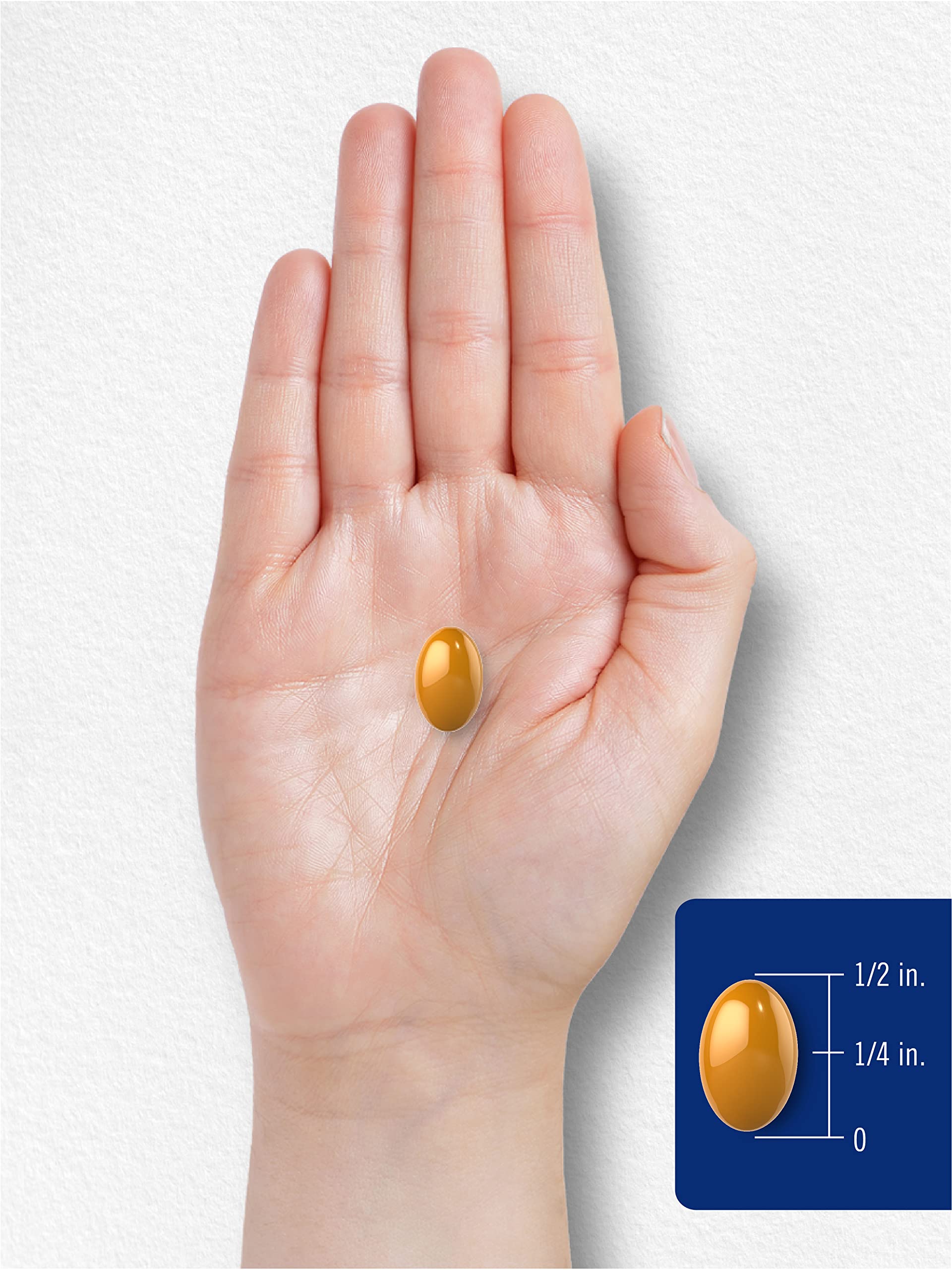Carlyle CoQ10 softgel in hand suggests simple, everyday wellness routine