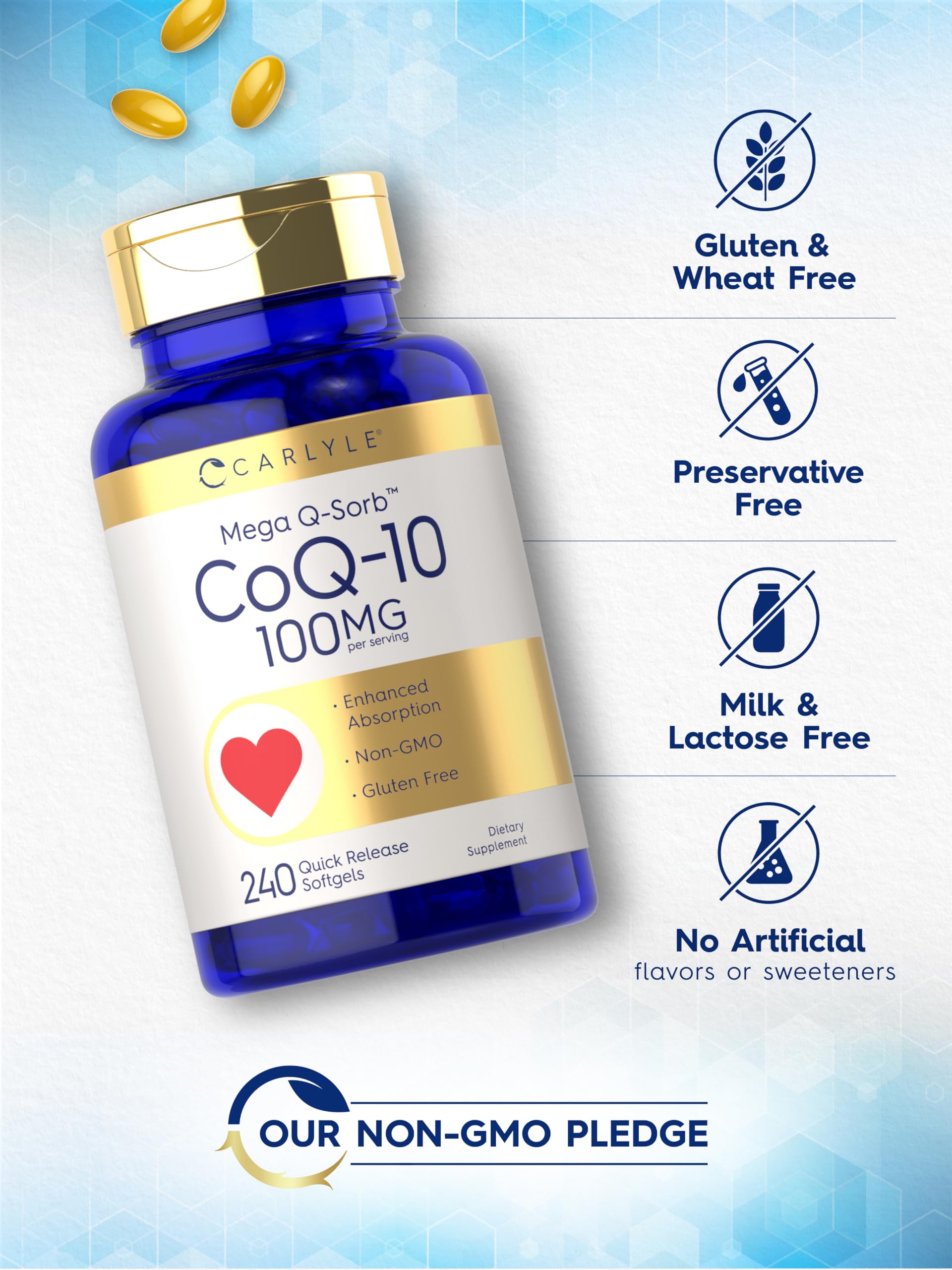 Bottle accentuates black pepper extract for enhanced absorption.