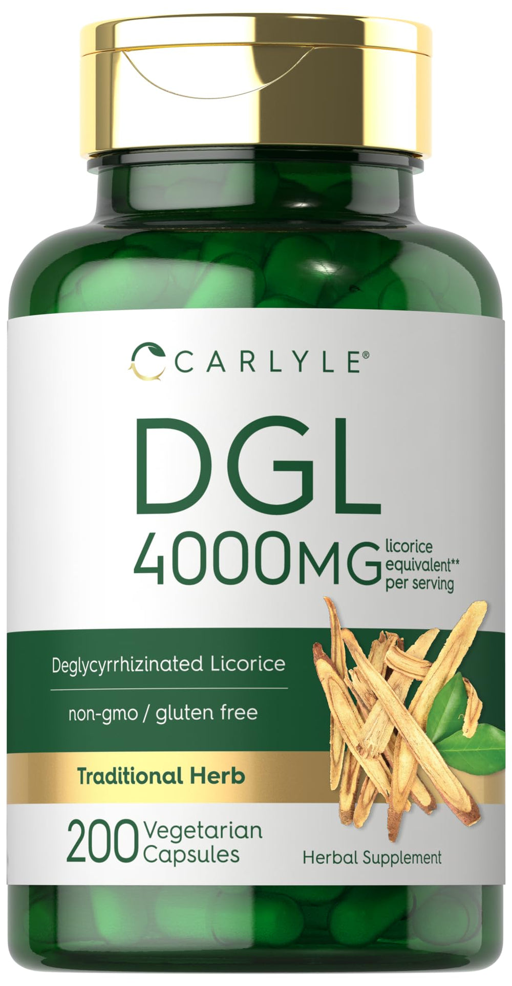 Carlyle DGL licorice capsules bottle for daily wellness options