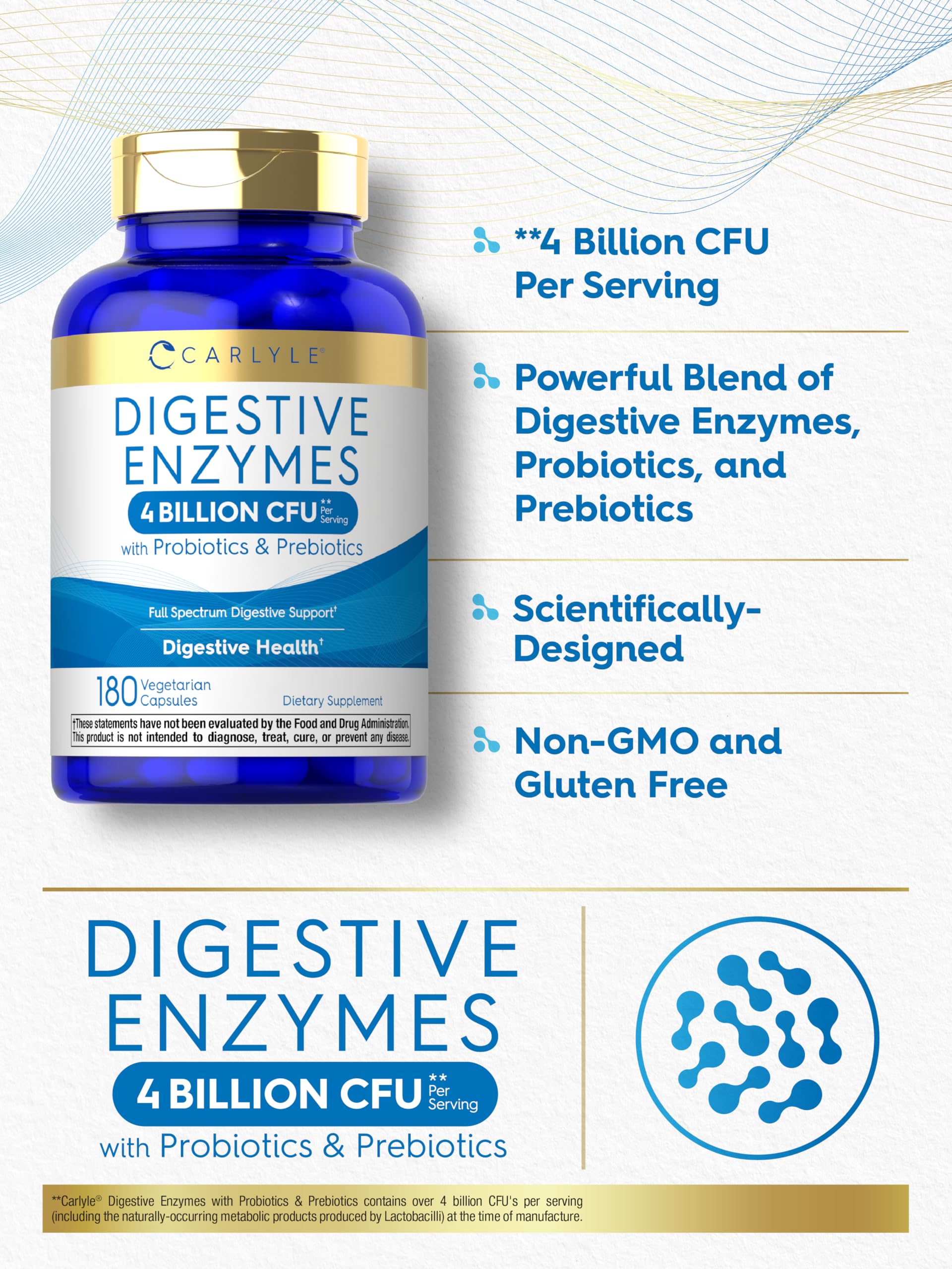 Carlyle Digestive Enzymes box on shelf communicates quality and trust