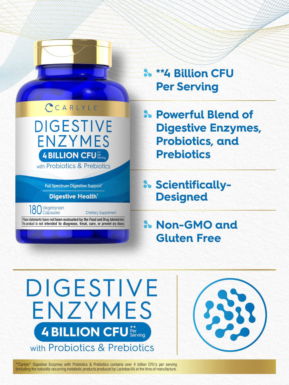 Carlyle Digestive Enzymes box on shelf communicates quality and trust