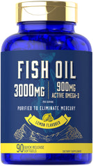 Carlyle 3000mg Fish Oil bottle front view for daily omega-3 routine