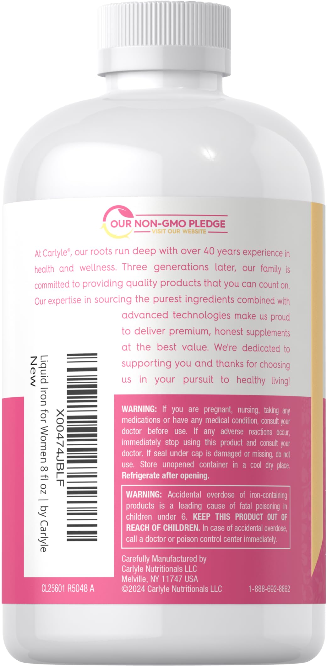 Carlyle Fruit Punch flavor liquid iron ready for tastier daily use.